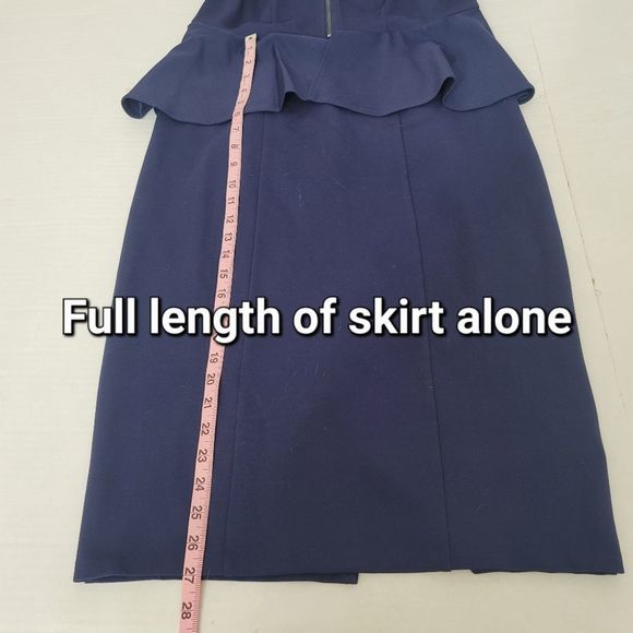 Torrid Navy Premium Ponte Peplum Dress, Sz. - Picture 11 of 12